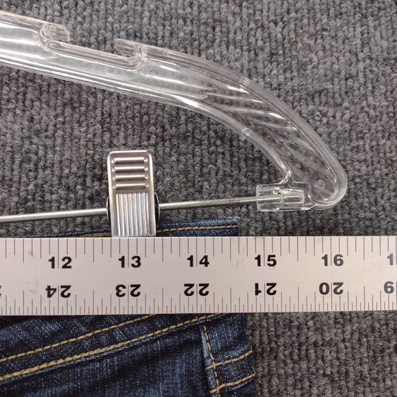 Womens Bongo Flirty Bootcut Jeans Size 7 Blue 14.5W 28.5 Inseam Decorated Pocket - Picture 4 of 11